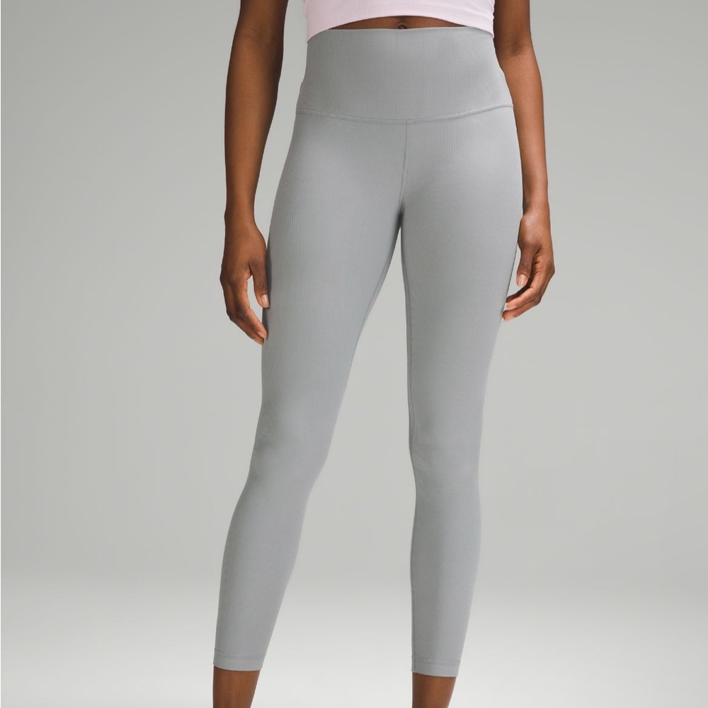 Lululemon align ribbed high rise leggings; 25” inseam; size 8